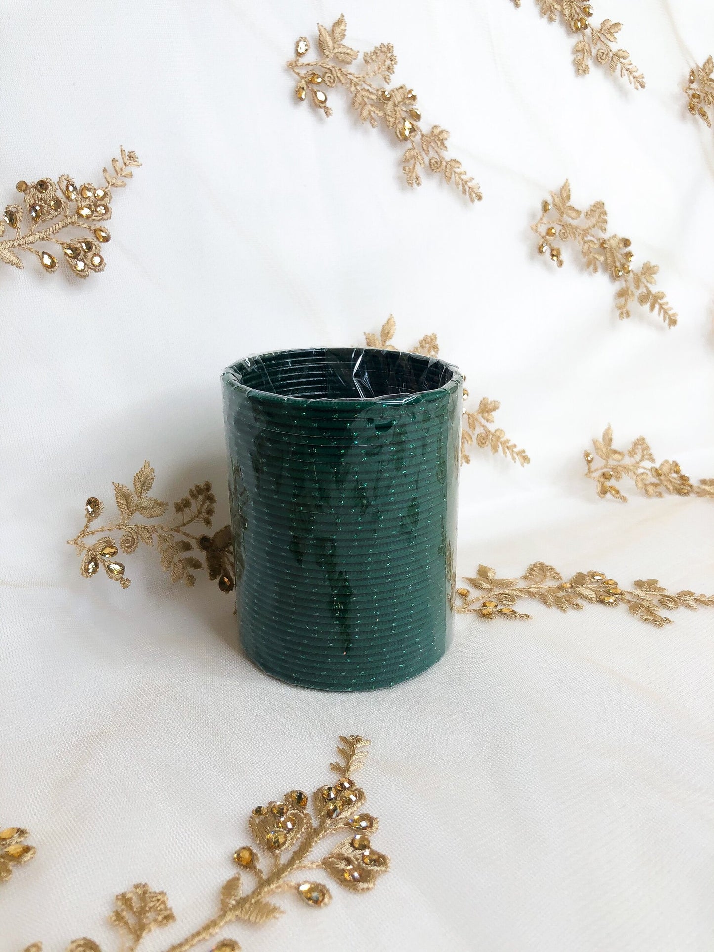'Forest Green' Glitter Bangle Pack