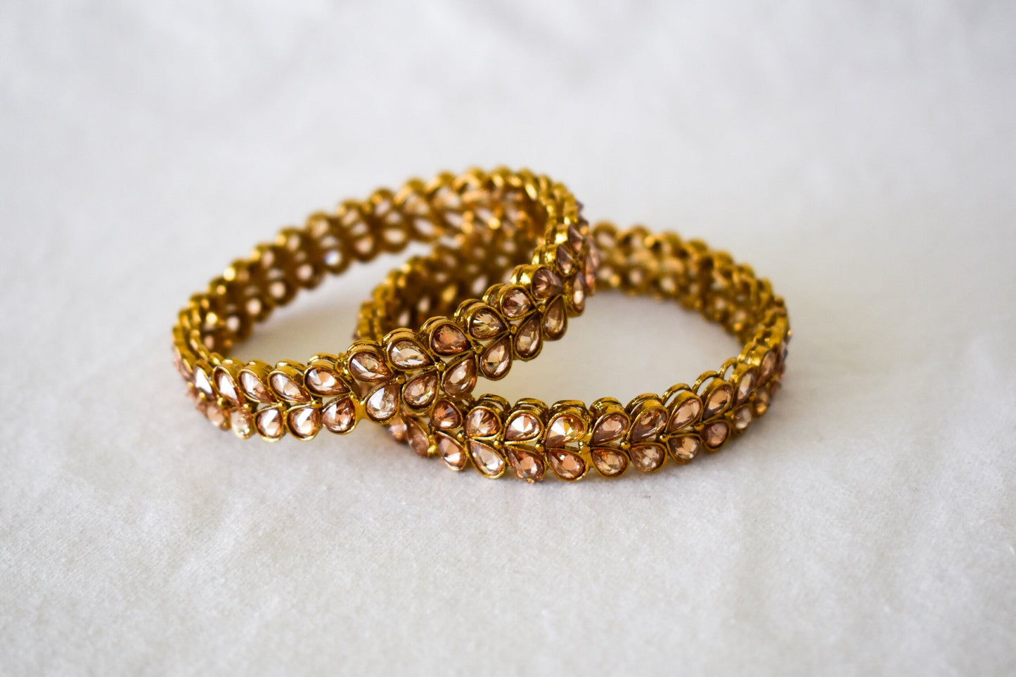 ‘Golden Leaf’ Polki Bangles