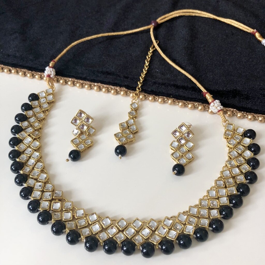 Black Kundan Full Set