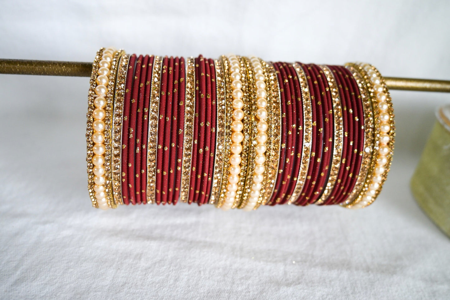 ‘Dream’ Bangle Set - Maroon