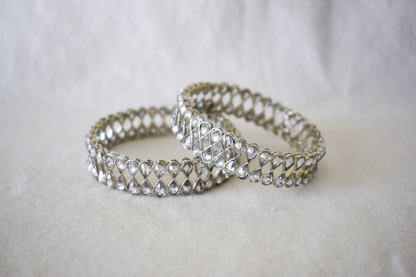 ‘A Silver Statement’ Polki Bangles