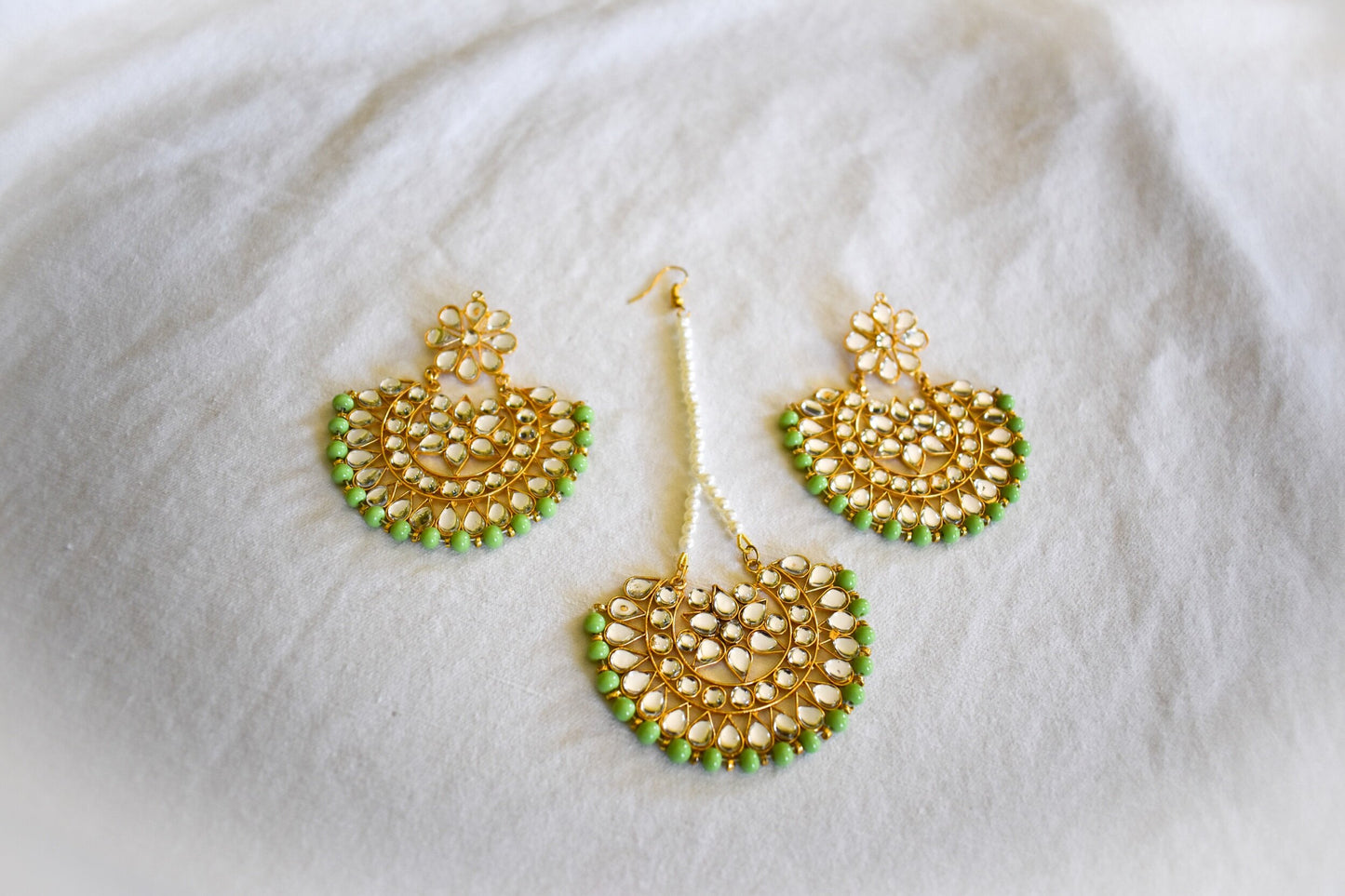 ‘Lime Green Queen’ Tikka Set