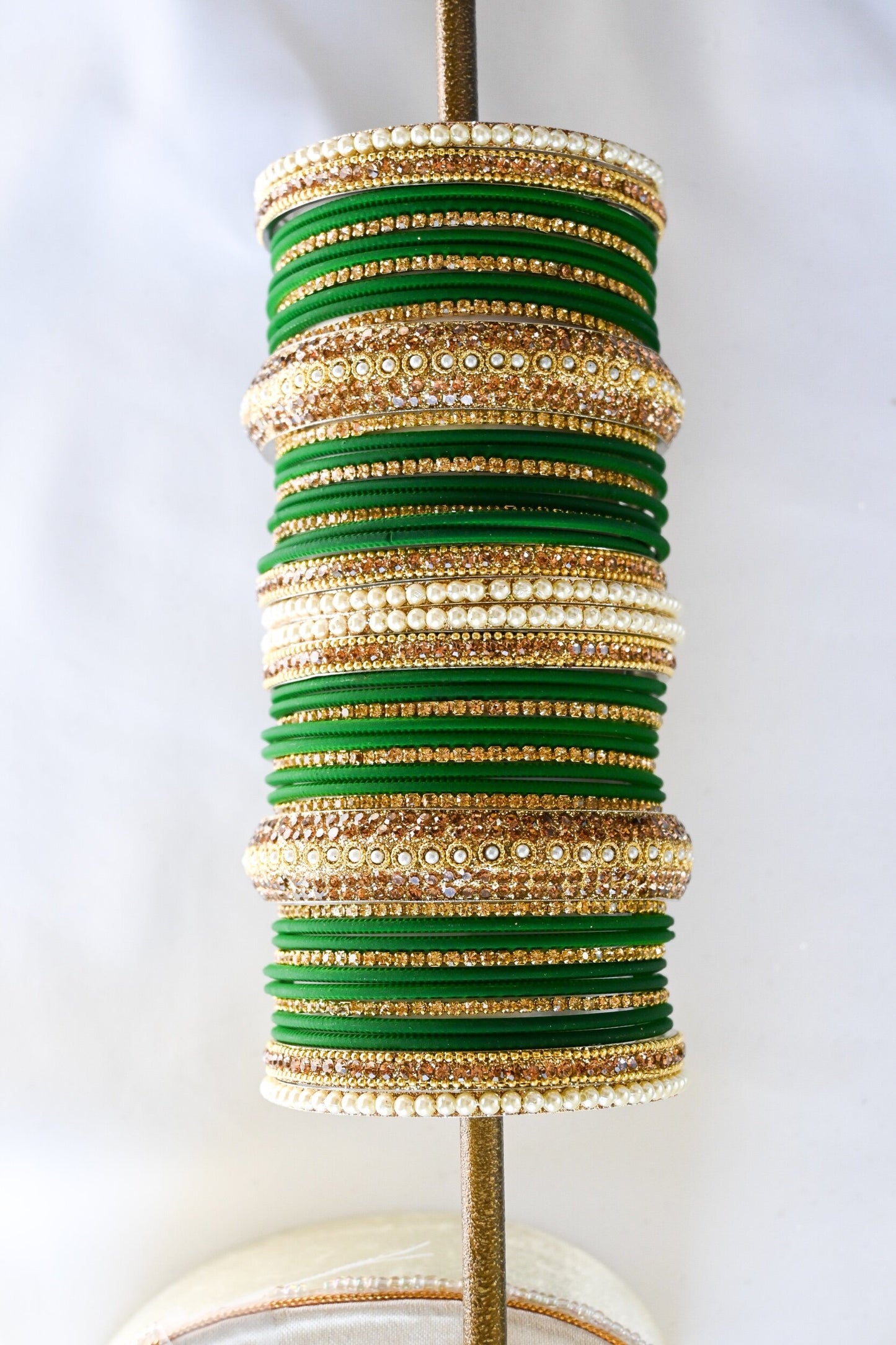 ‘Stargazing’ Bangle Set - Emerald Green