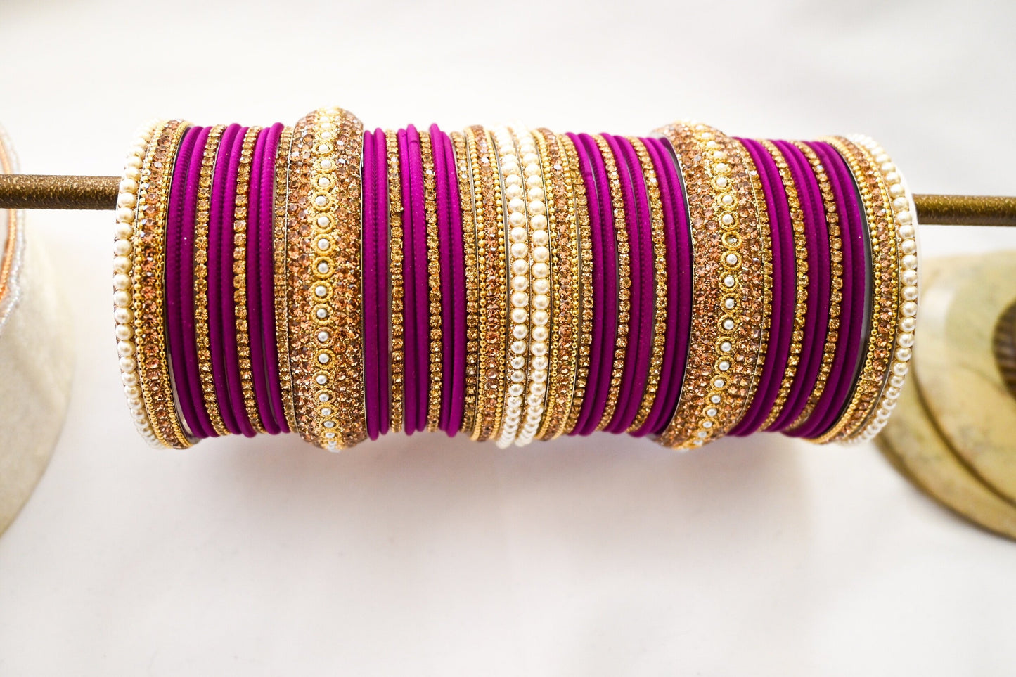 ‘Stargazing’ Bangle Set - Violet