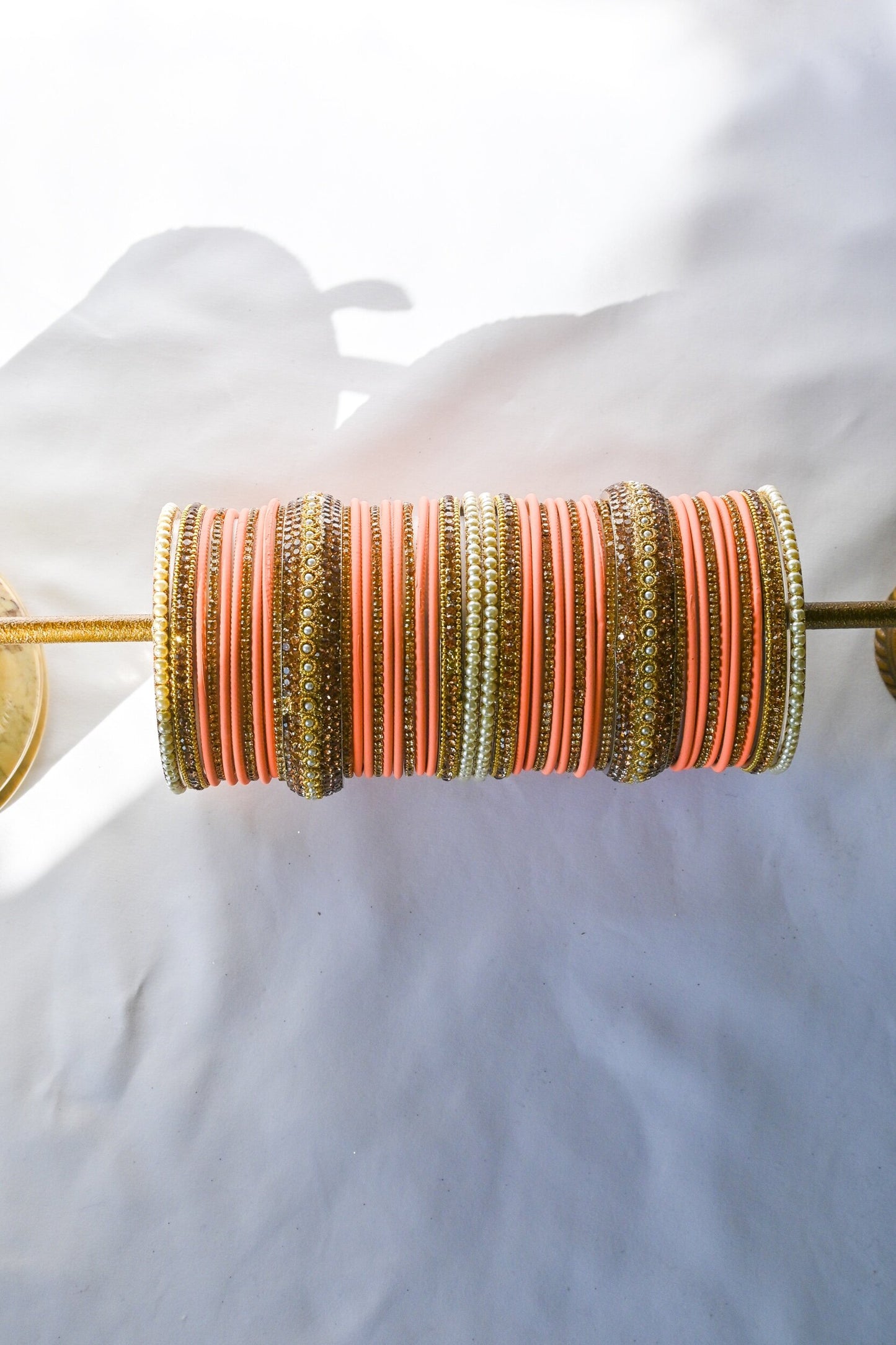 ‘Stargazing’ Bangle Set - Peach