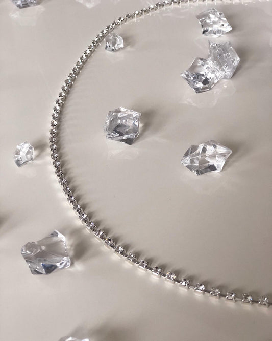 Silver Diamond Waist Belt