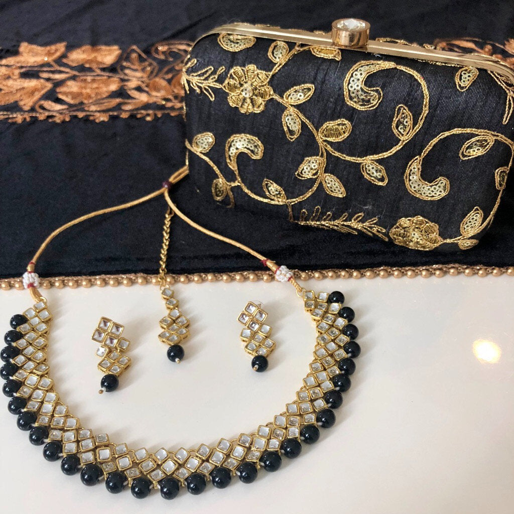 Black Kundan Full Set