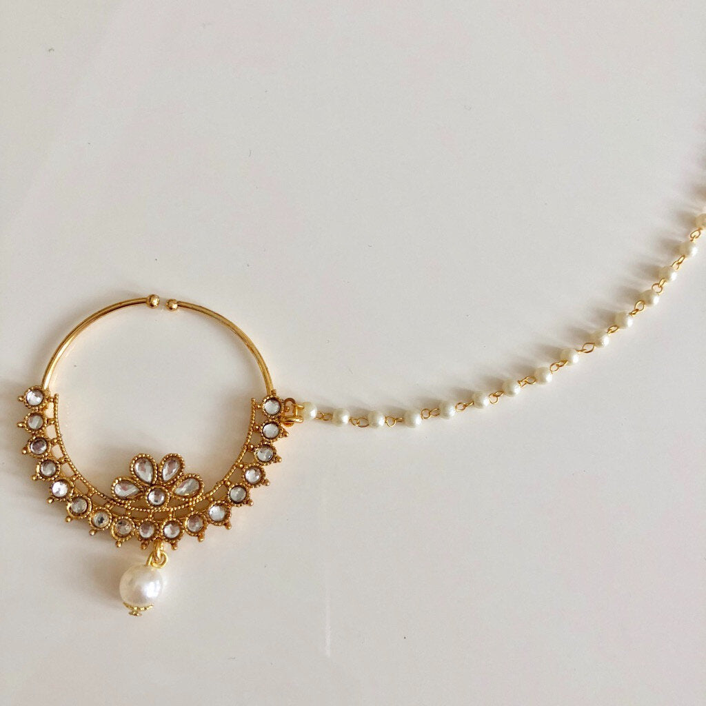'Preet' Kundan Nose Ring