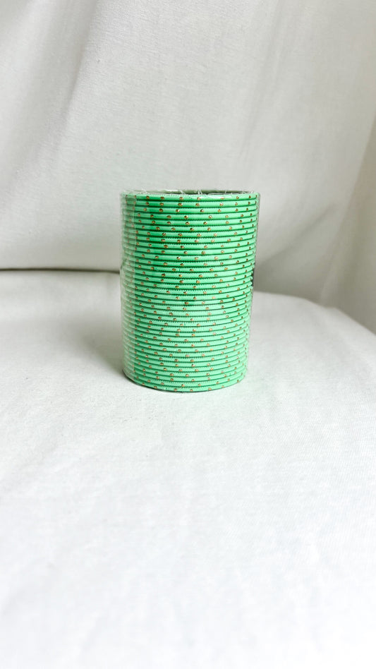 'Mint Green’ Glitter Bangle Pack