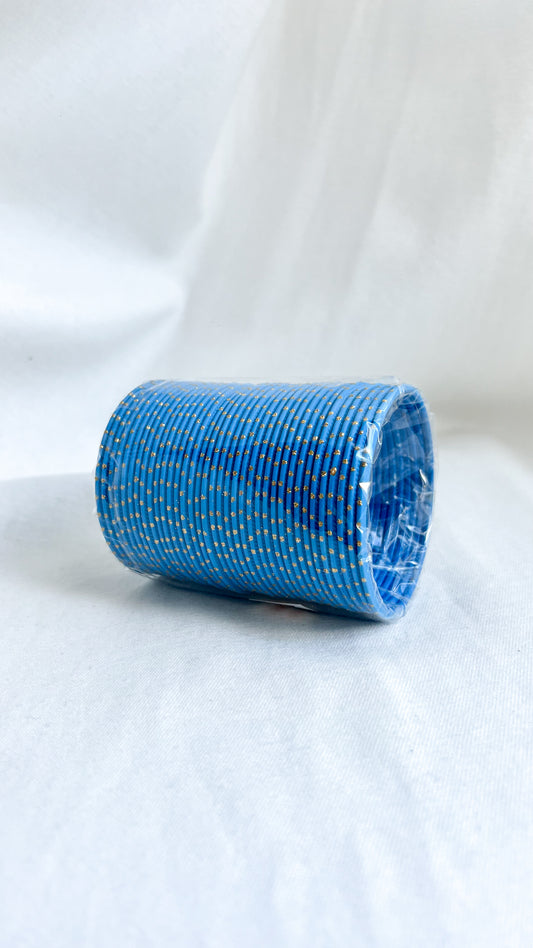 ‘Azure Blue’ Glitter Bangle Pack