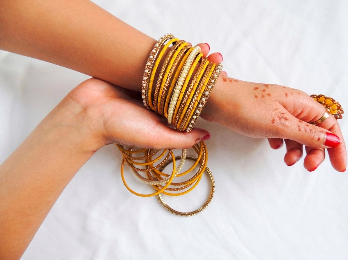 ‘Liliana’ Bangle Stack - Yellow