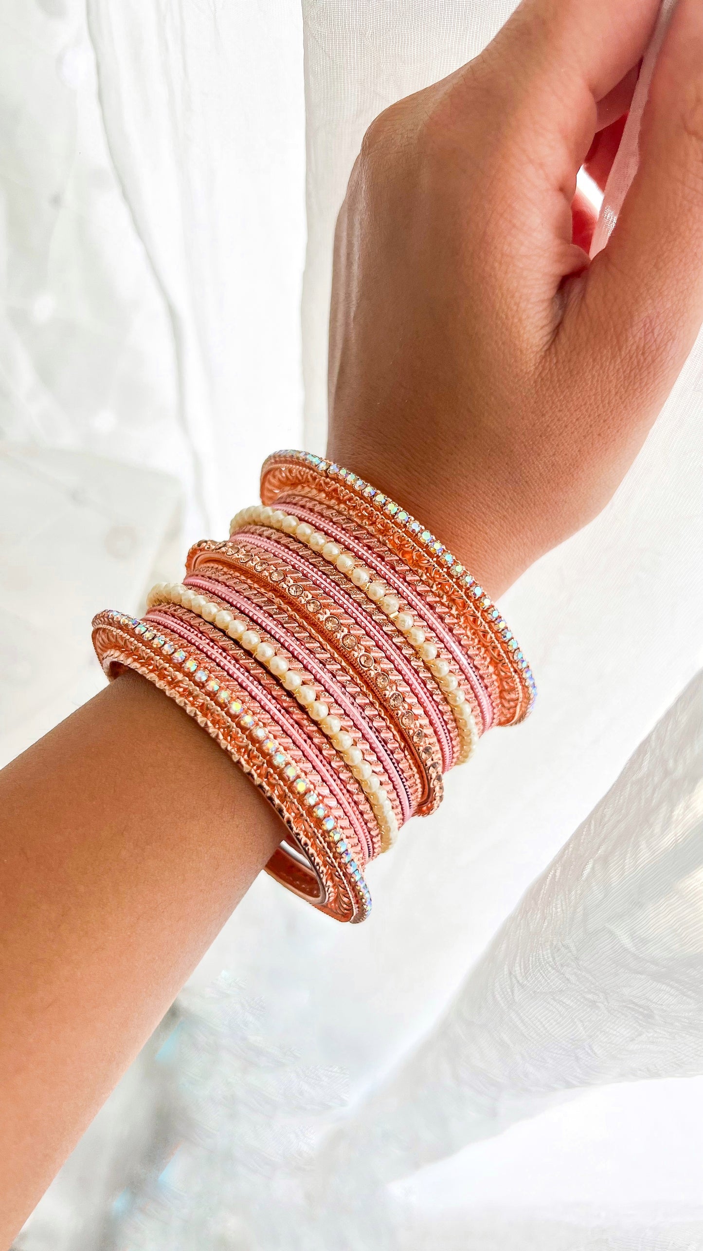 Rose Gold Bangle Stack I