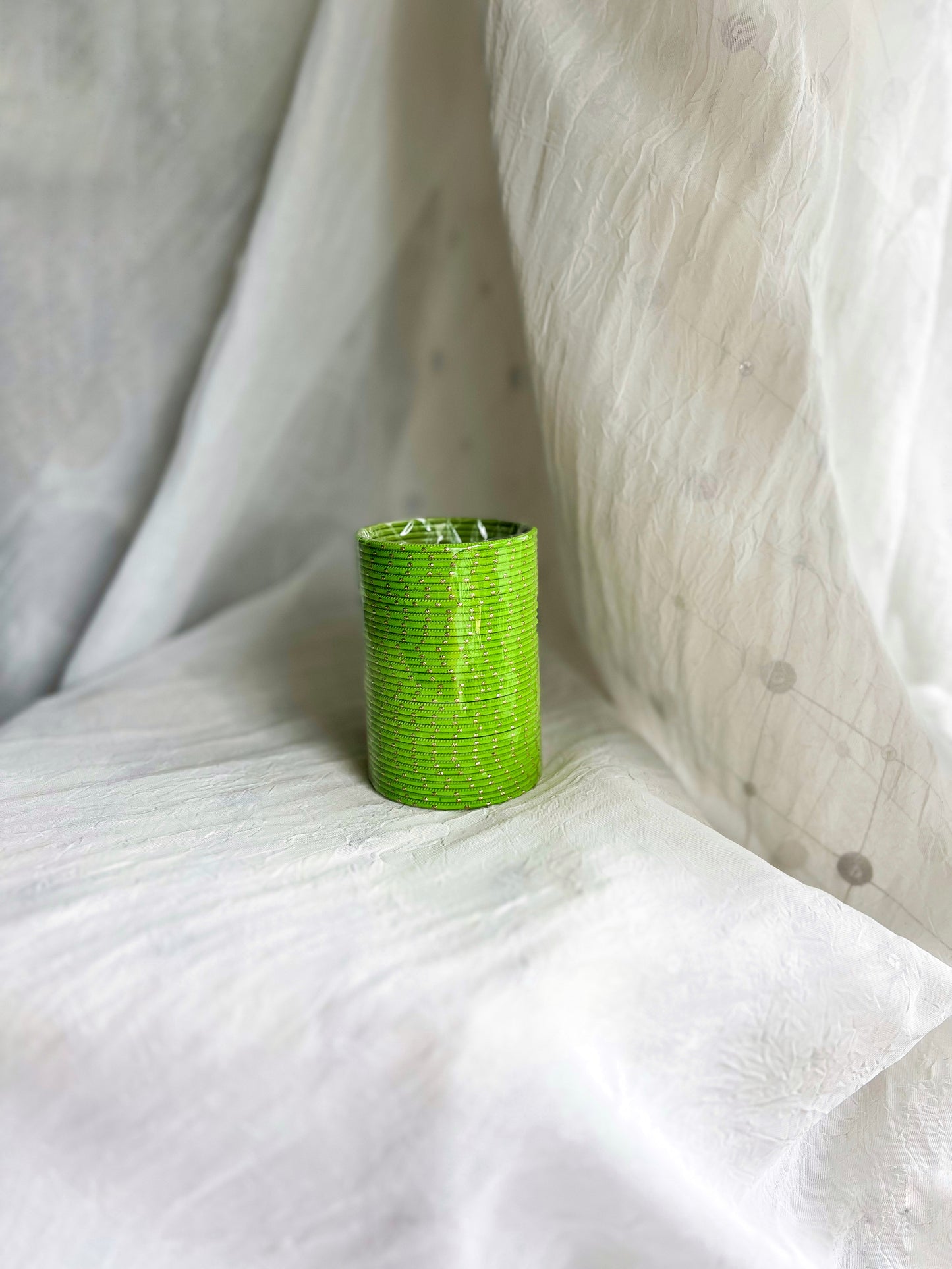 'Parakeet Green’ Glitter Bangle Pack