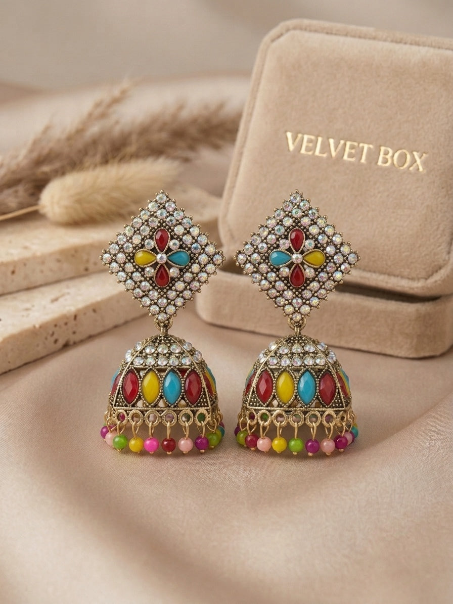 Starlight Jhumkis - Multi