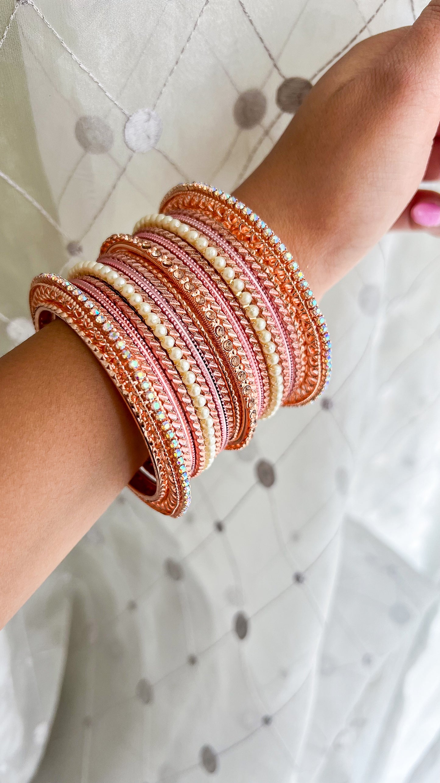 Rose Gold Bangle Stack I