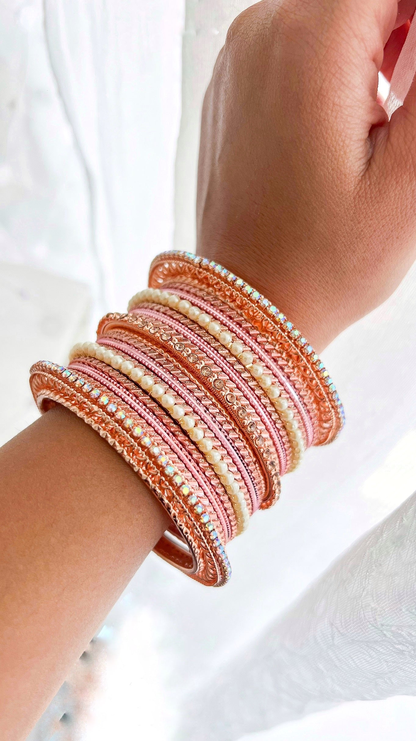 Rose Gold Bangle Stack I