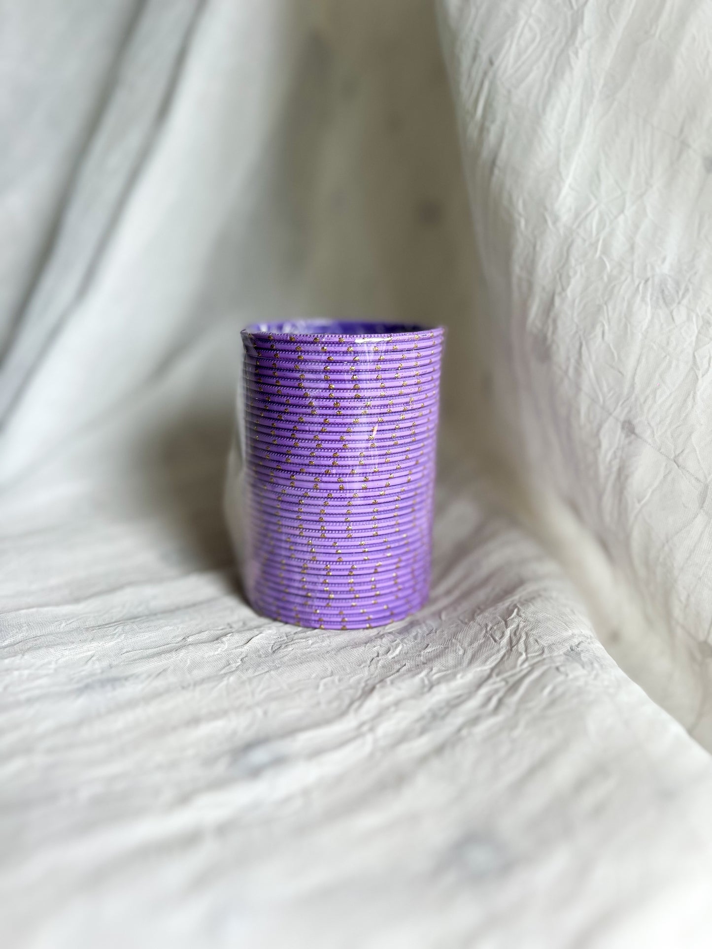 'Amethyst Purple’ Glitter Bangle Pack