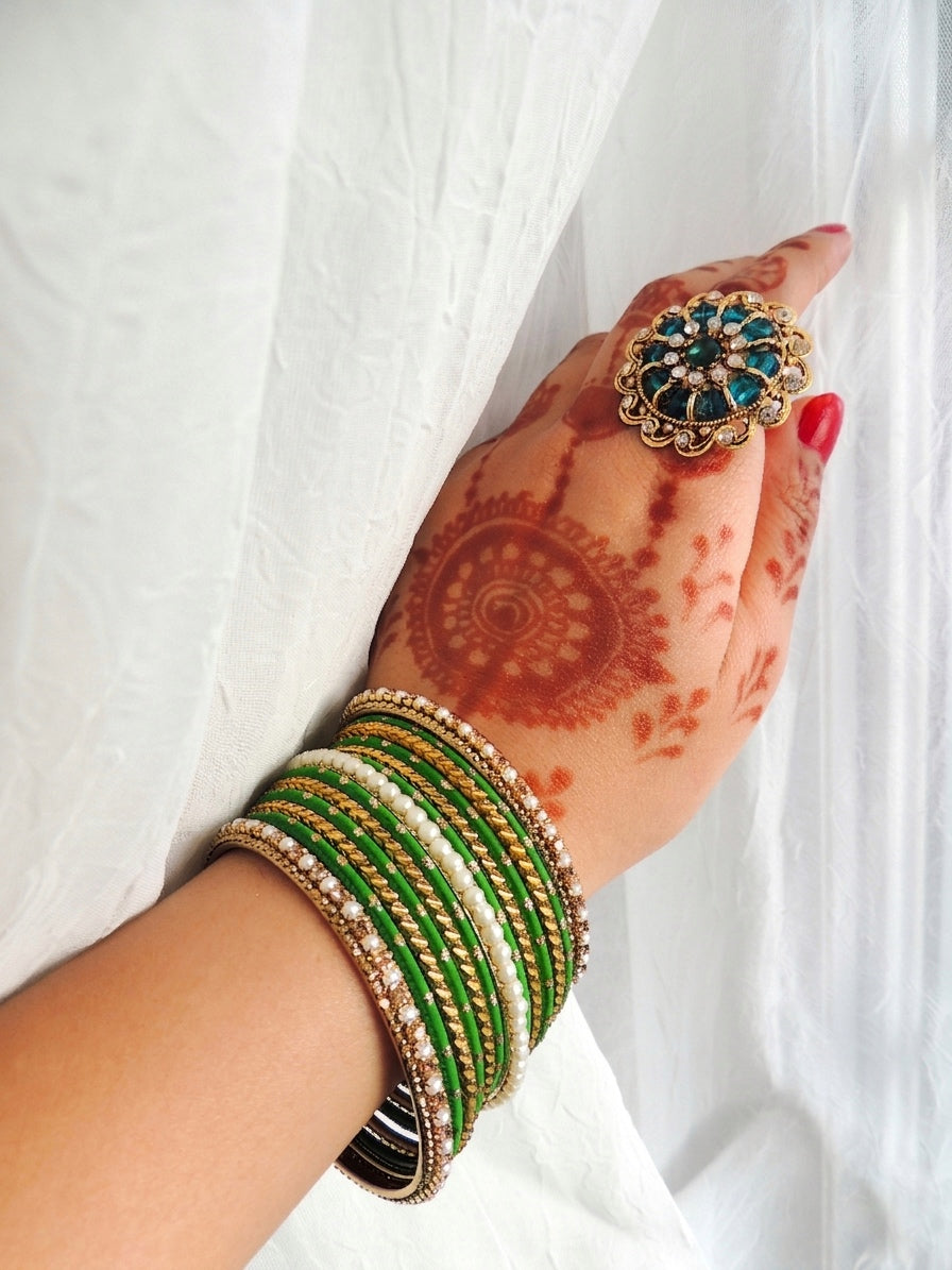 ‘Liliana’ Bangle Stack - Green