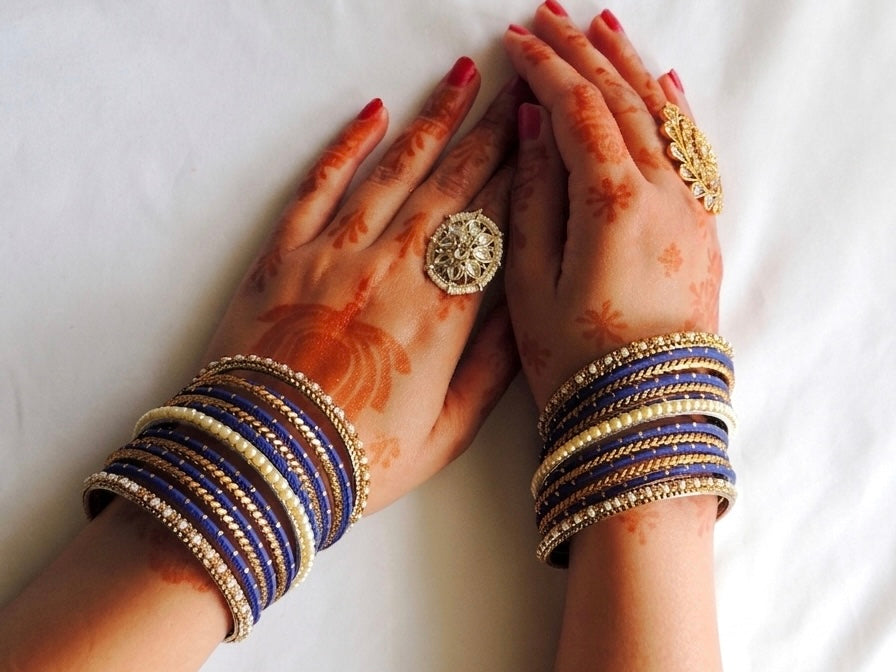 ‘Liliana’ Bangle Stack - Dark Blue