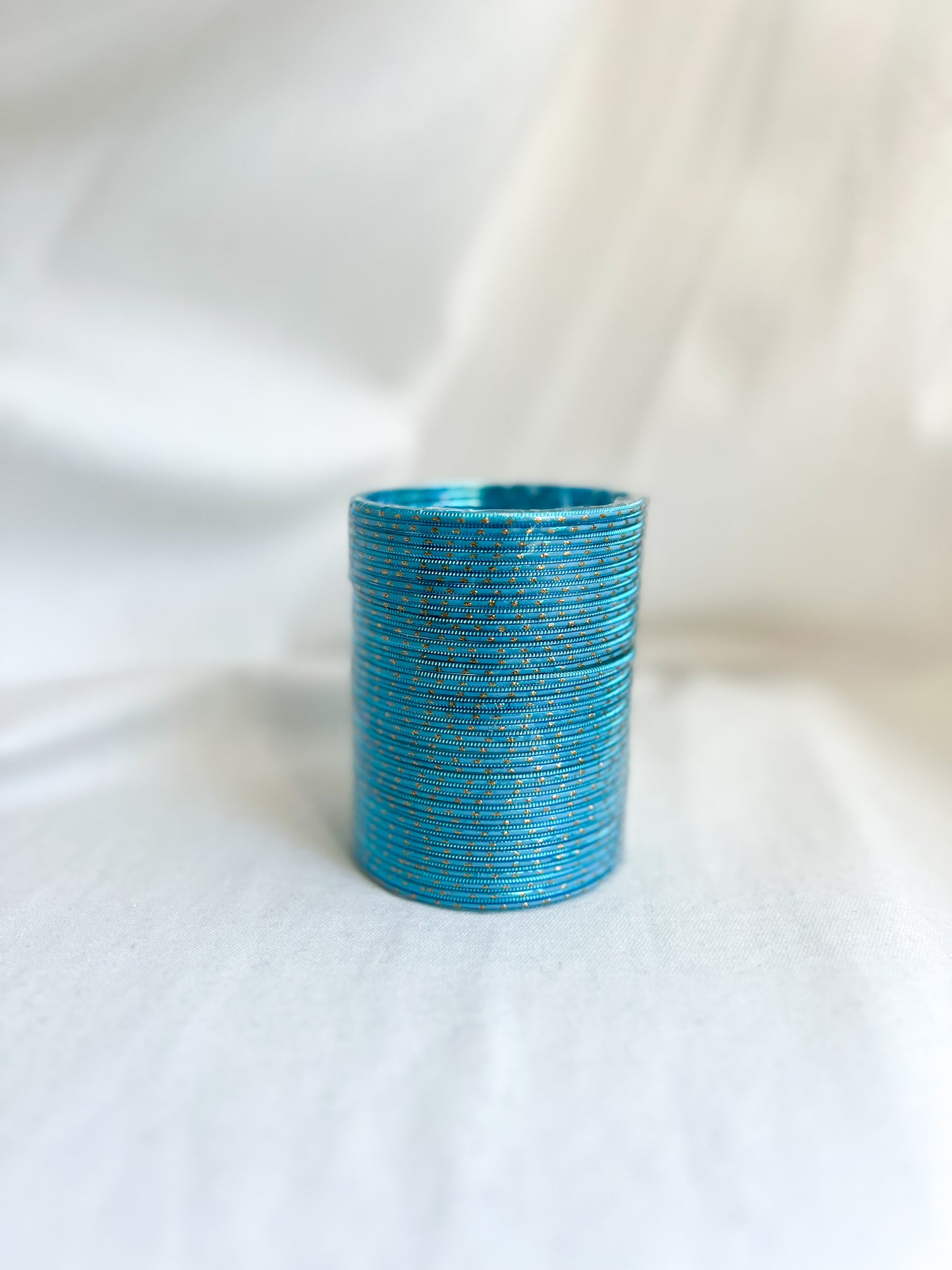 'Aquamarine Blue’ Glitter Bangle Pack