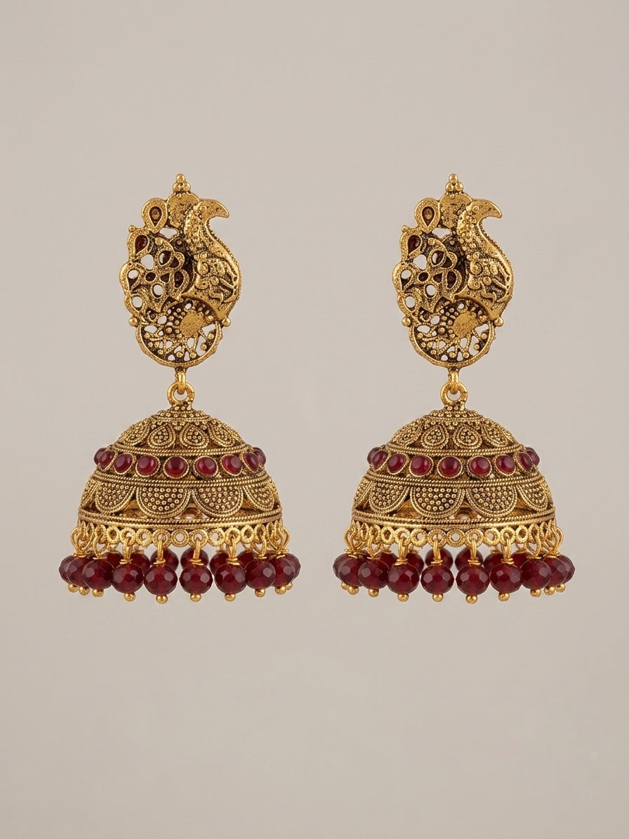 ‘Peacock Royale’ Jhumkis