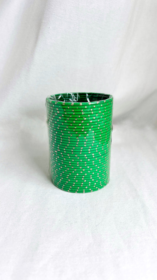 ‘Parrot Green’ Glitter Bangle Pack