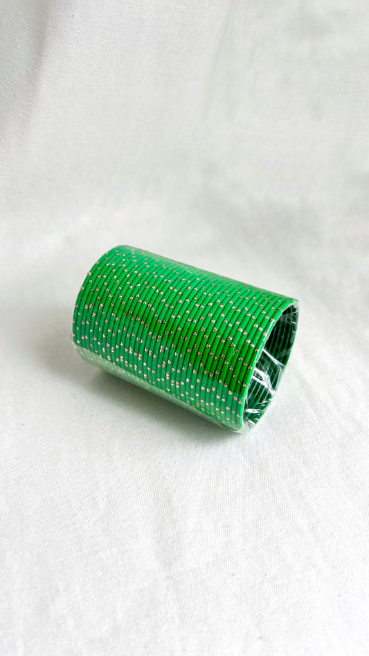 ‘Parrot Green’ Glitter Bangle Pack