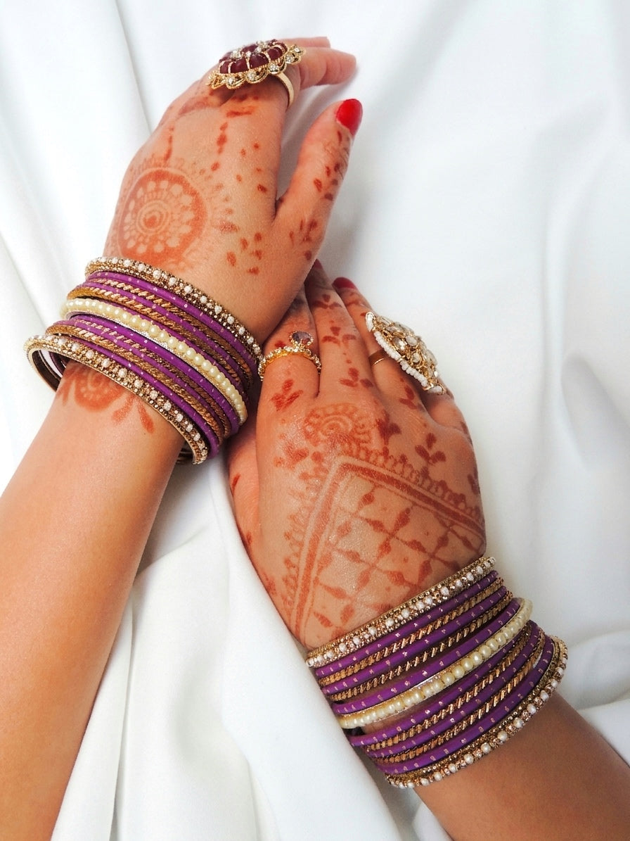 ‘Liliana’ Bangle Stack - Purple