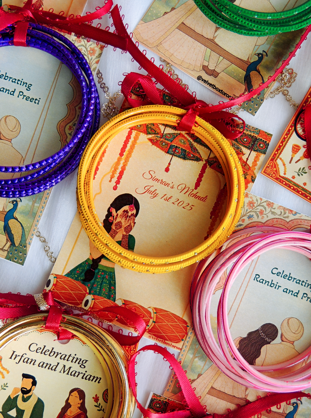 Custom Wedding Favors | Ready to Gift | Bangles, Tikka, or Chocolate