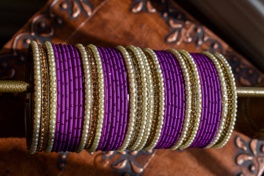 ‘Purple Orchid’ Bangle Set