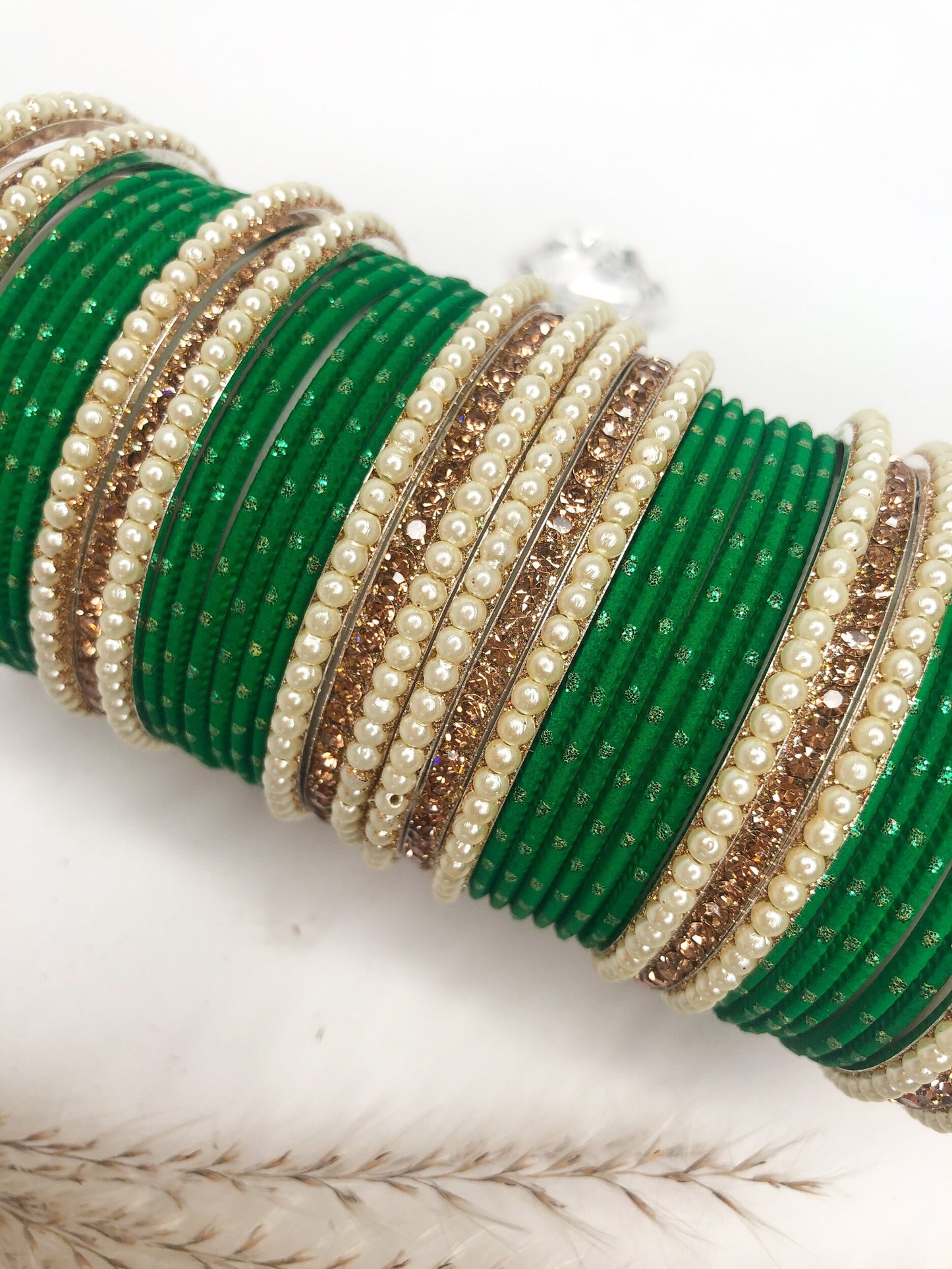 'Green Ivy' Bangle Set