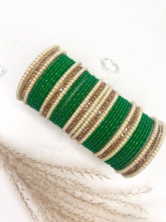 'Green Ivy' Bangle Set