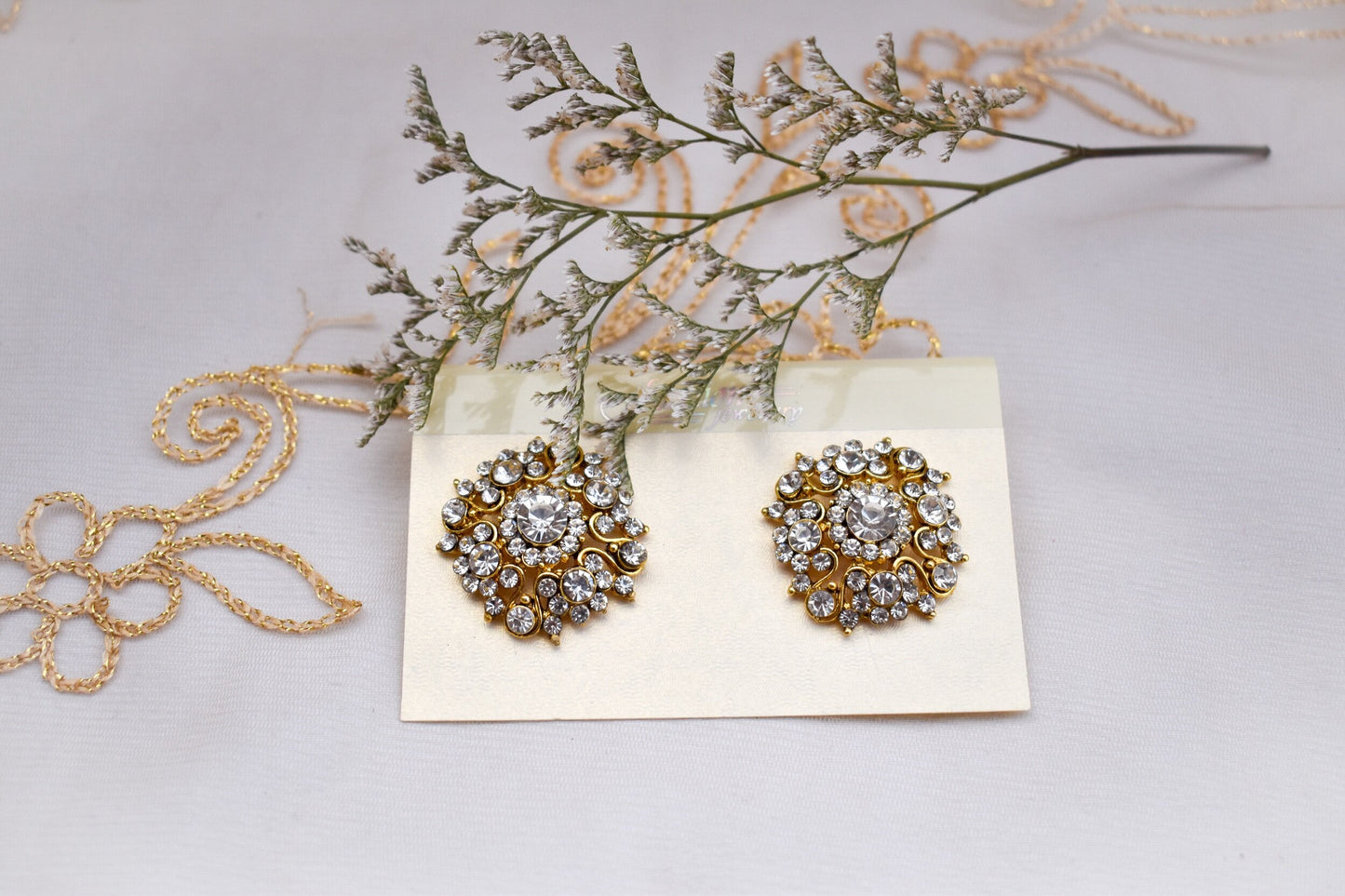 ‘Bloom’ Silver and Gold Stud Earrings
