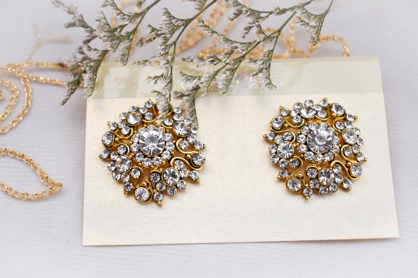 ‘Bloom’ Silver and Gold Stud Earrings