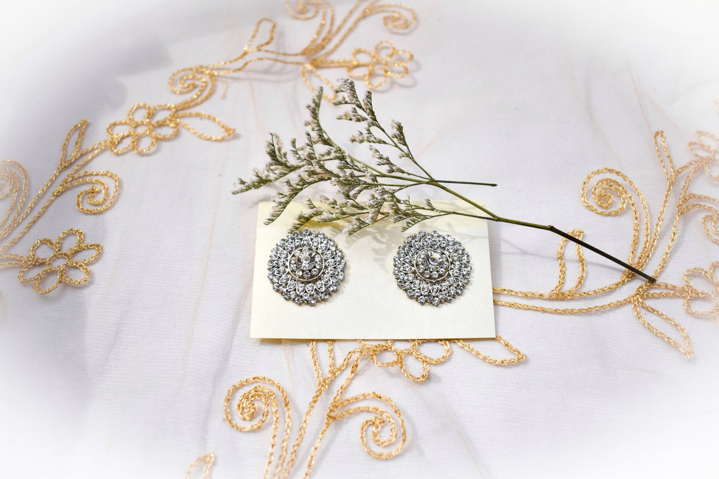 ‘Glistening’ Stud Earrings - Silver