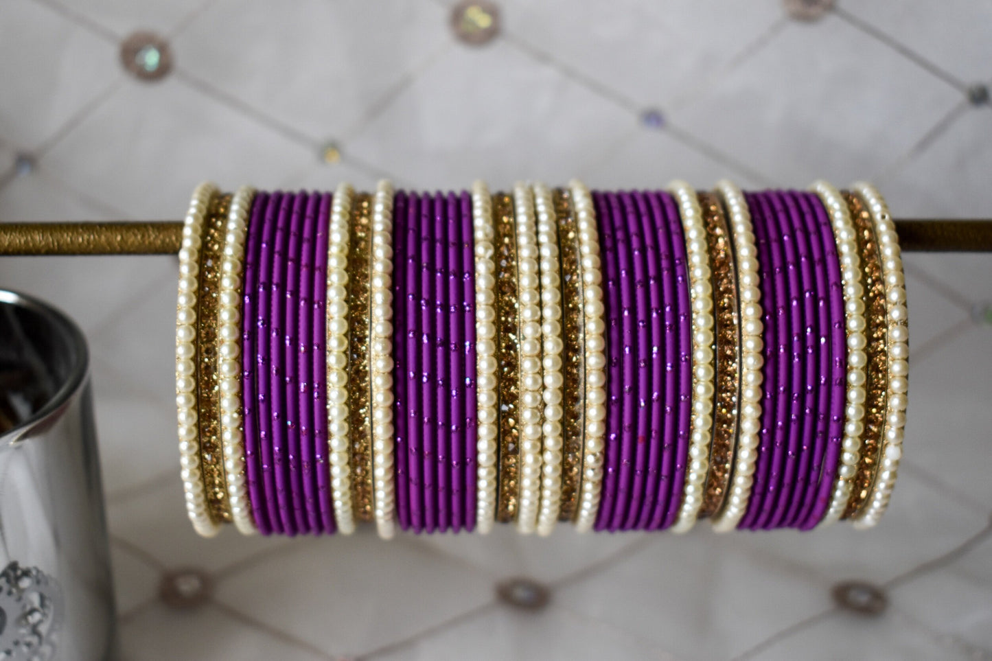 ‘Purple Orchid’ Bangle Set