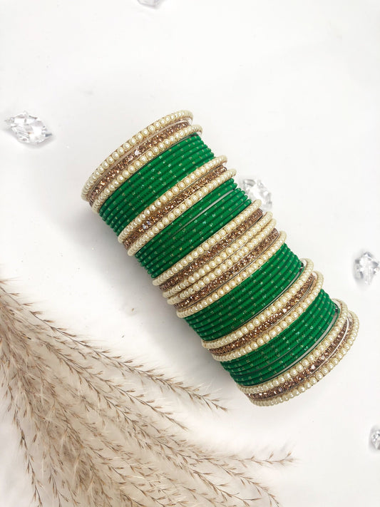 'Green Ivy' Bangle Set