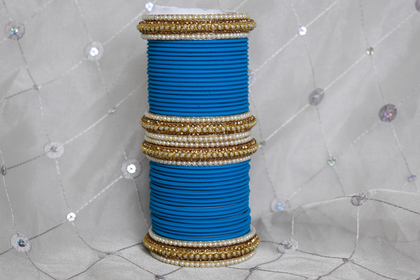 ‘Clear Blue’ Bangle Set