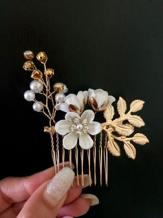 Floral Silver and Gold Statement Juda Pin