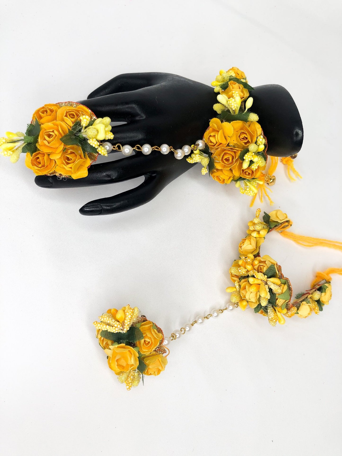 ‘Maya’ Yellow Floral Hand Harness