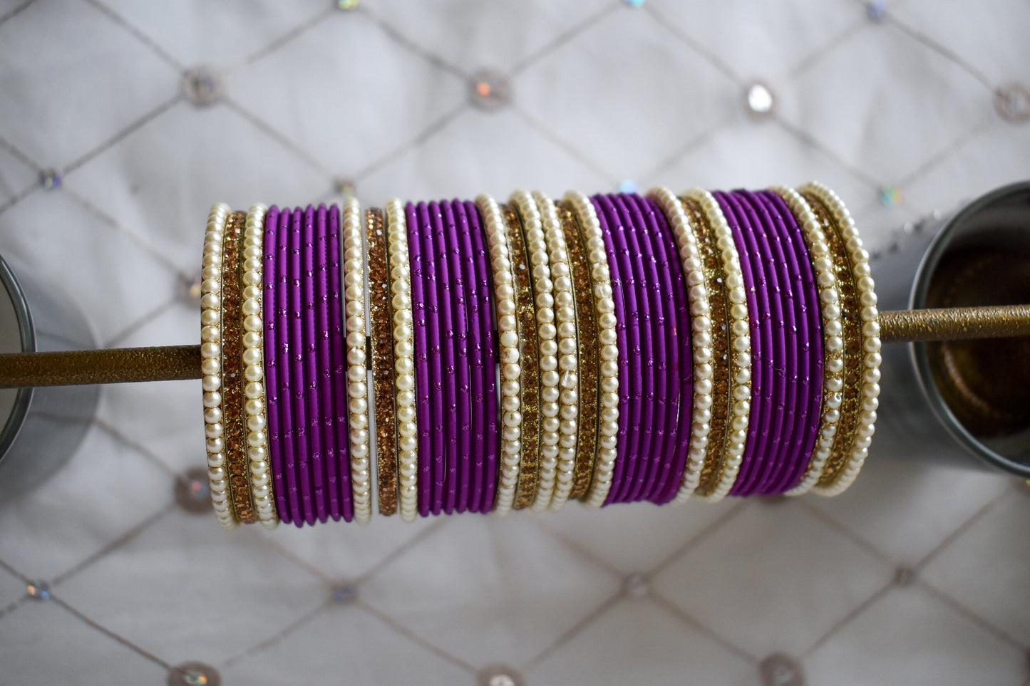 ‘Purple Orchid’ Bangle Set