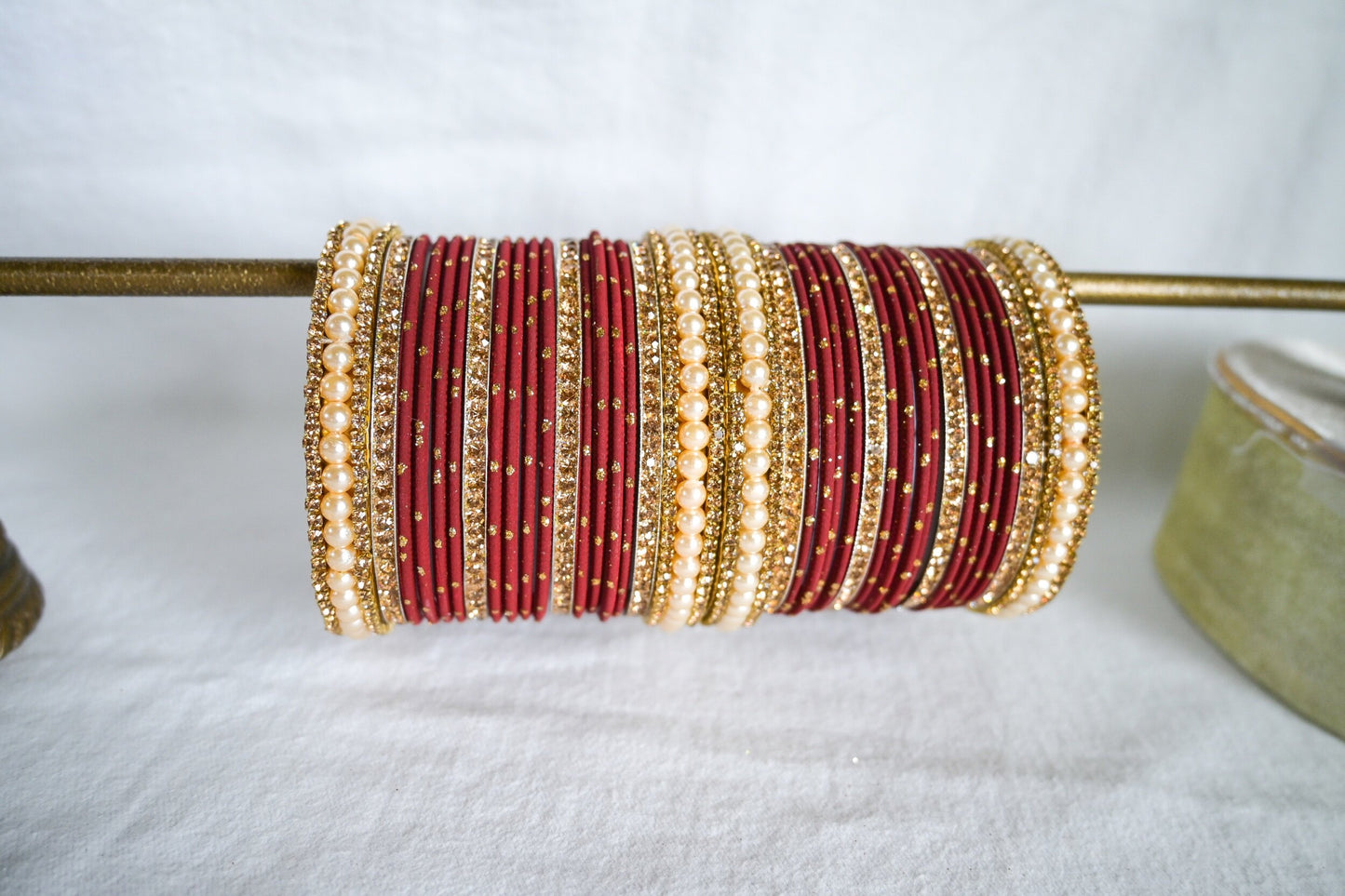 ‘Dream’ Bangle Set - Maroon