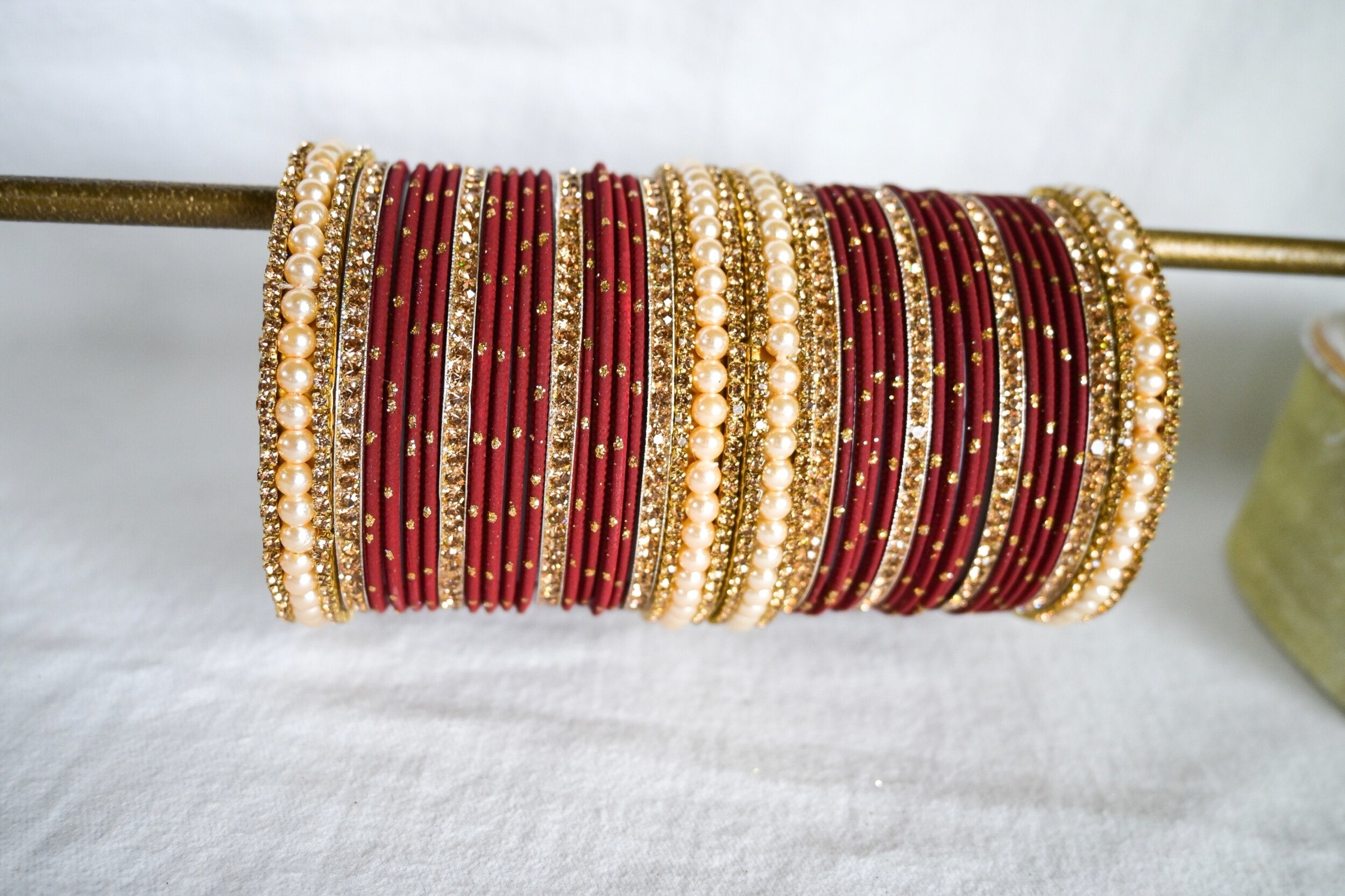 Maroon on sale bangles set